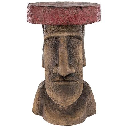 Design Toscano Easter Island Polynesian Moai Sculptural Side Table JQ12149